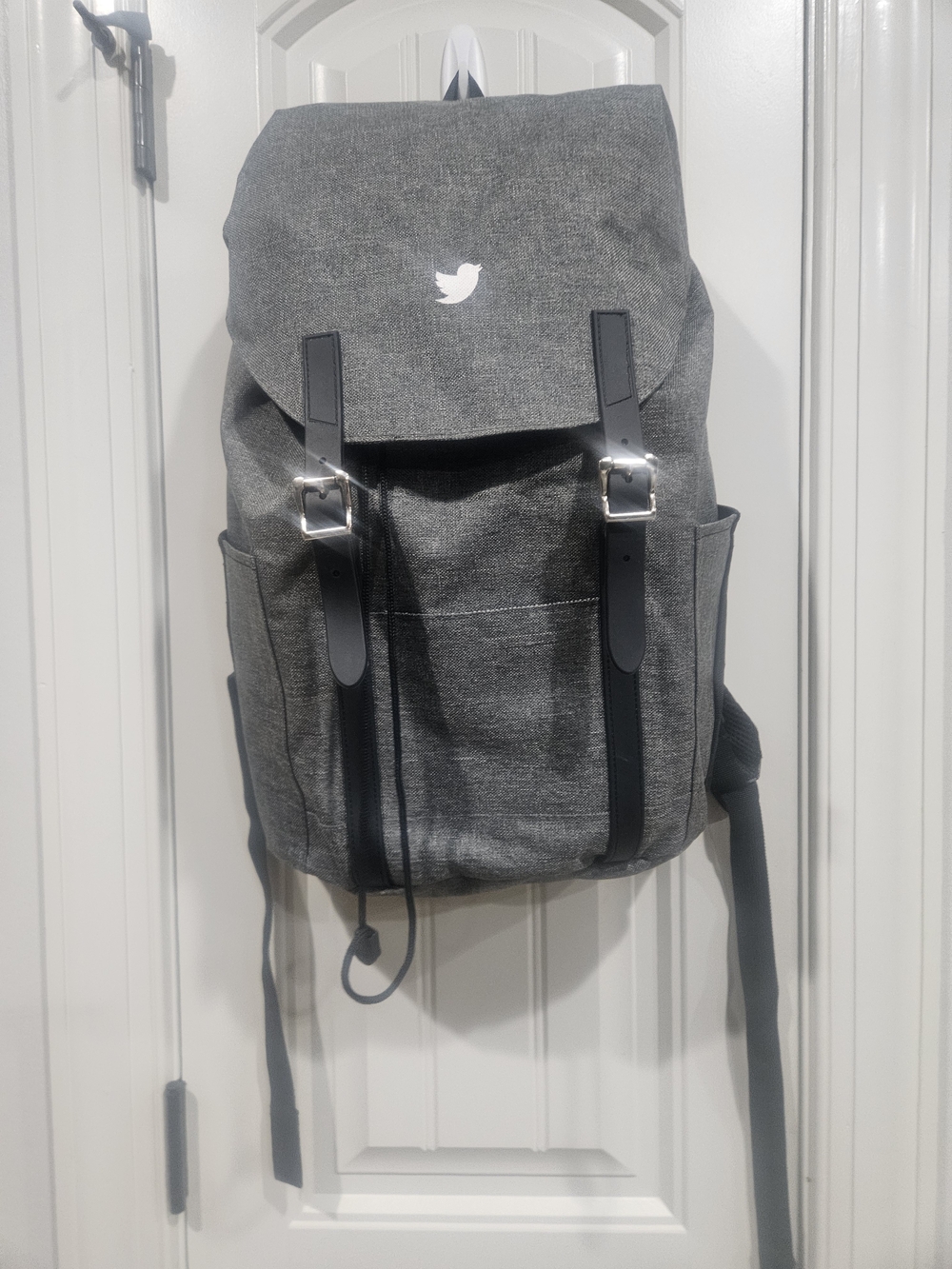 Twitter Gray Bag Backpack For Men Or Women